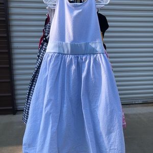 Blue and white summer dress